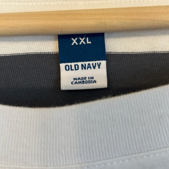 NWOT Striped Preppy Gray White Old Navy Timeless Plus Size T-Shirt Dress Sz XXL - Picture 4 of 7